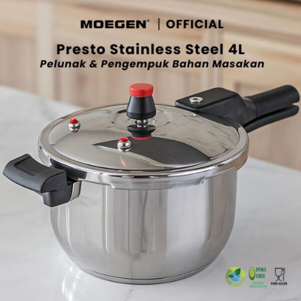 MOEGEN Presto Stainless Steel 4L Pressure Cooker (18 cm)