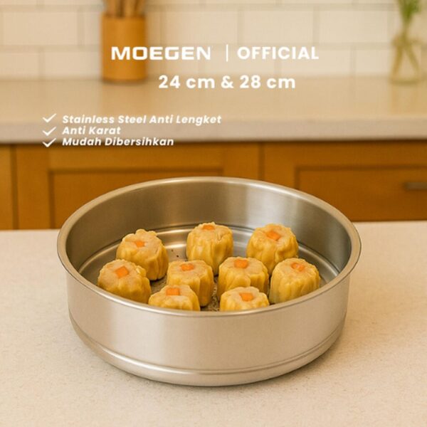MOEGEN Steamer Stainless Steel Kukusan / Dandang 24 cm