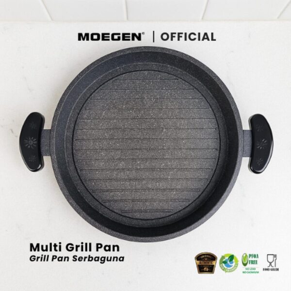 MOEGEN Multi Grill Pizza Roaster BBQ Barbeque Pan 32cm 01/02