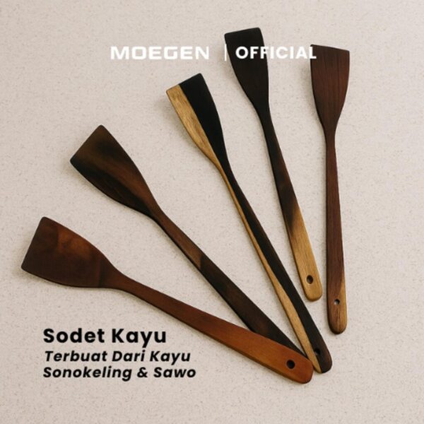 Spatula Kayu Sawo / Sodet Kayu Sonokeling Food Grade - Sonokeling