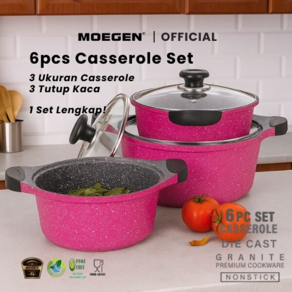 MOEGEN 6pcs Casserole Set