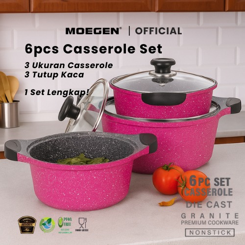 MOEGEN 6pcs Casserole Set