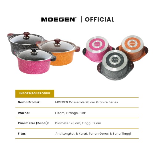 MOEGEN 6pcs Casserole Set - Gambar 4