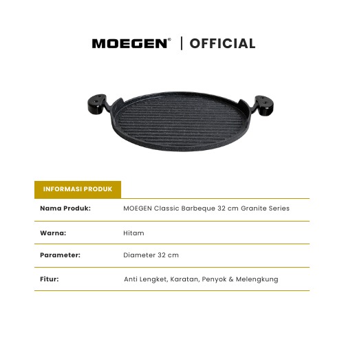 MOEGEN Classic Barbeque 32 cm non GC - Gambar 4